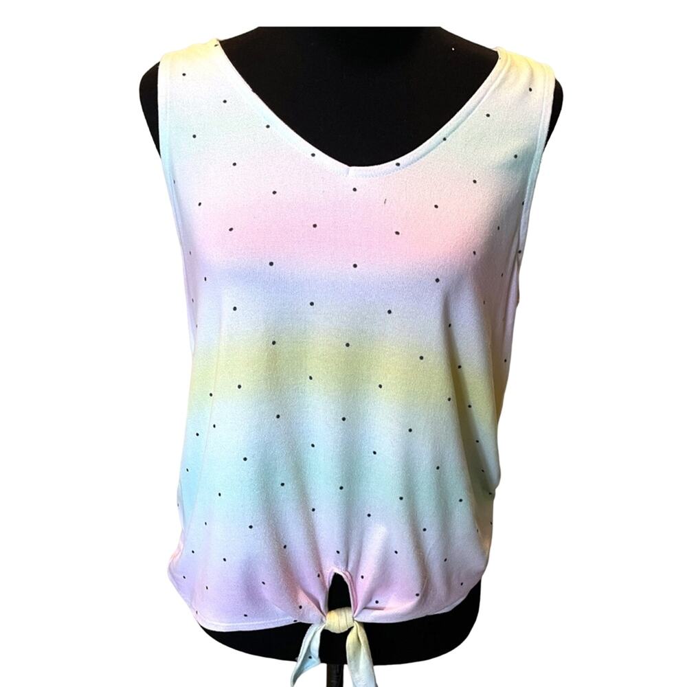 NEW ~ KIKIT ~ Rainbow Polka Dot Top Medium Loungewear